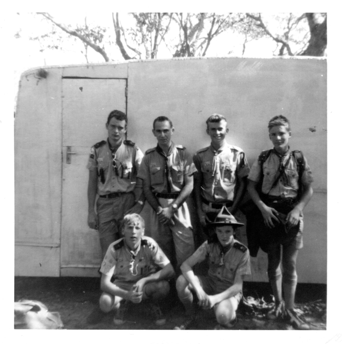 1966 Point Lookout, Easter – Bob Falcon, Peter, Gary, Keith, Les