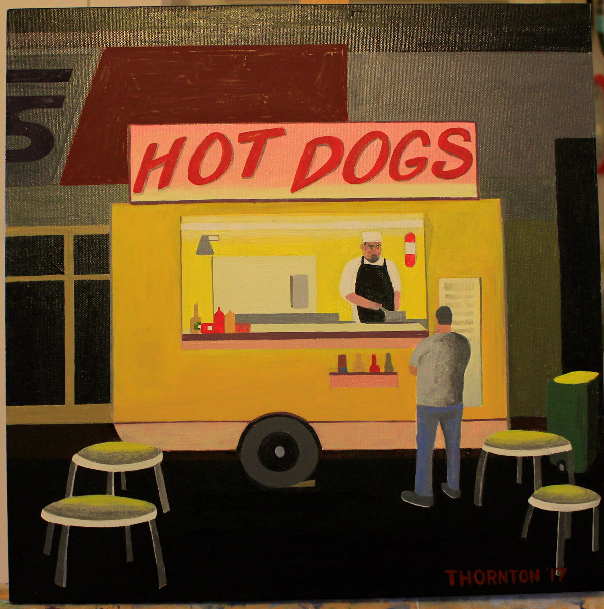 Painting 2017 Hot Dog Stand Leslie Thornton