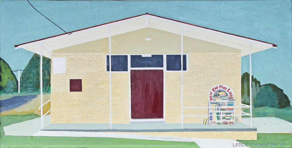 Painting 2018 West End Library, Oil on linen, 30.5cm x 61.0cm
