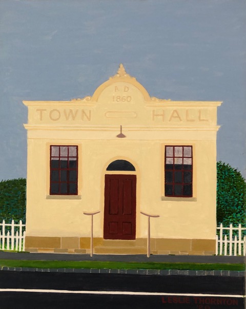 Painting Chewton Town Hall Leslie Thornton